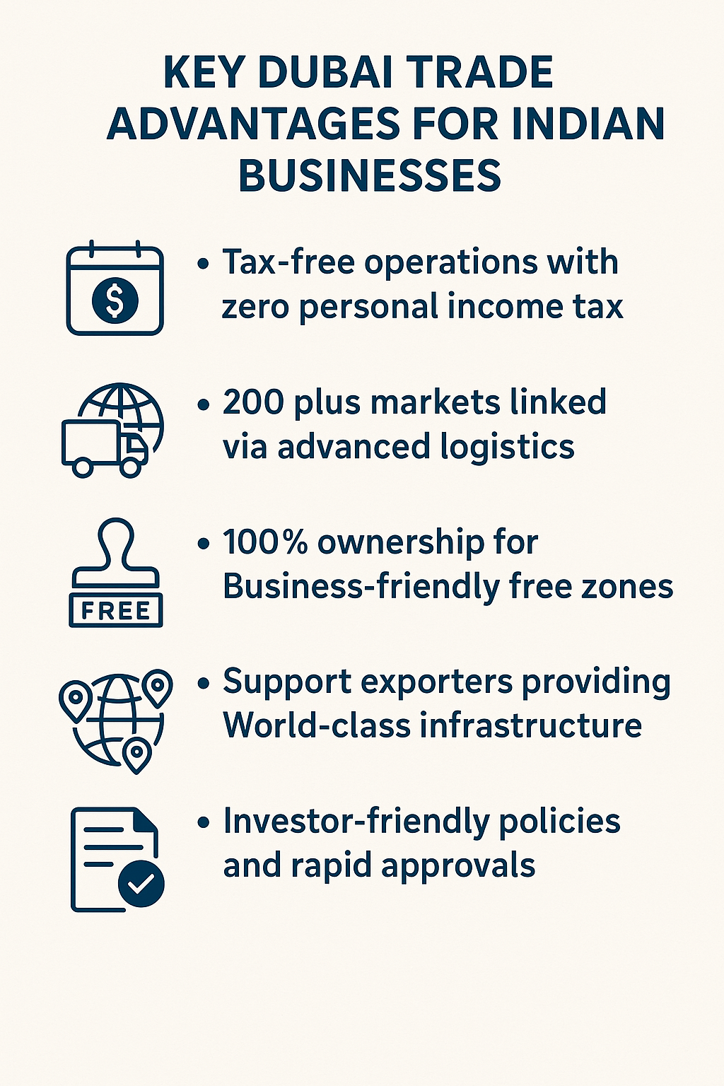 Key Dubai Trade Advantages for Indian Businesses include